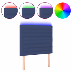Testiera a LED Blu 90x5x118/128 cm in Tessutocod mxl 73810 - Vista aggiuntiva 2