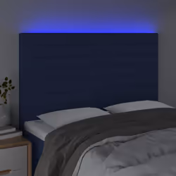 Testiera a LED Blu 144x5x118/128 cm in Tessutocod mxl 121722 - Vista aggiuntiva 3