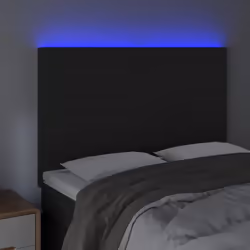 vidaXL Testiera a LED Nera 144x5x118/128 cm in Velluto - Vista aggiuntiva 3