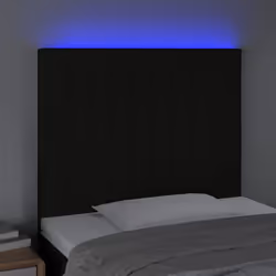 vidaXL Testiera a LED nero 90x5x118/128 cm in Tessuto - Vista aggiuntiva 3