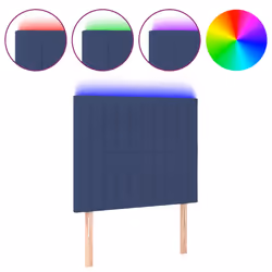vidaXL Testiera a LED Blu 100x5x118/128 cm in Tessuto - Vista aggiuntiva 2