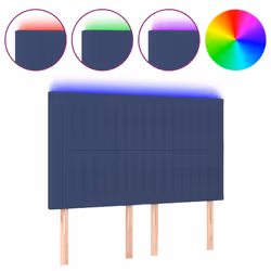 vidaXL Testiera a LED Blu 144x5x118/128 cm in Tessuto - Vista aggiuntiva 2