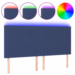 Testiera a LED Blu 180x5x118/128 cm in Tessutocod mxl 73815 - Vista aggiuntiva 2