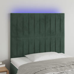 Testiera a led verde Scuro 80x5x118/128 cm in Velluto Vidaxl 90225