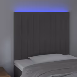 vidaXL Testiera a LED Grigio Scuro 90x5x118/128 cm in Velluto - Vista aggiuntiva 3