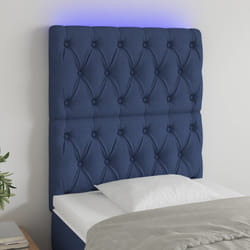 vidaXL Testiera a LED Blu 80x7x118/128 cm in Tessuto