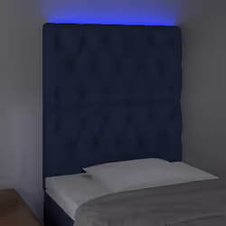 vidaXL Testiera a LED Blu 80x7x118/128 cm in Tessuto - Vista aggiuntiva 3