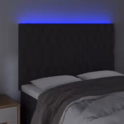 vidaXL Testiera a LED Nera 144x7x118/128 cm in Velluto - Vista aggiuntiva 3