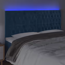 Testiera a LED Blu Scuro 200x7x118/128 cm in Vellutocod mxl 121734 - Vista aggiuntiva 3