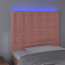 Testiera a LED Rosa 80x5x118/128 cm in Vellutocod mxl 121736