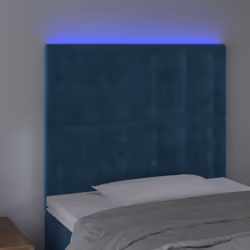 Testiera a LED Blu Scuro 100x5x118/128 cm in Vellutocod mxl 73831 - Vista aggiuntiva 3