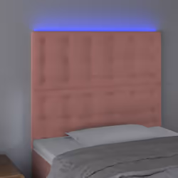 Testiera a LED Rosa 100x5x118/128 cm in Vellutocod mxl 103538 - Vista aggiuntiva 3