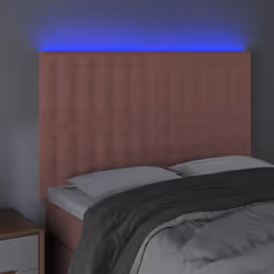 Testiera a LED Rosa 144x5x118/128 cm in Vellutocod mxl 97841 - Vista aggiuntiva 3