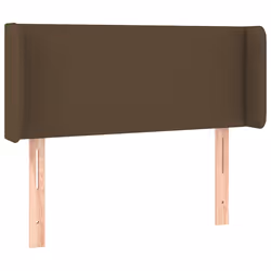 vidaXL Testiera a LED Marrone Scuro 83x16x78/88 cm in Tessuto - Vista aggiuntiva 3