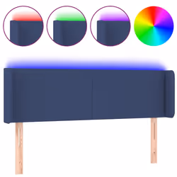 vidaXL Testiera a LED Blu 147x16x78/88 cm in Tessuto - Vista aggiuntiva 2
