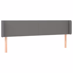 vidaXL Testiera a LED Grigio Scuro 183x16x78/88 cm in Tessuto - Vista aggiuntiva 3
