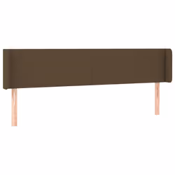 vidaXL Testiera a LED Marrone Scuro 183x16x78/88 cm in Tessuto - Vista aggiuntiva 3