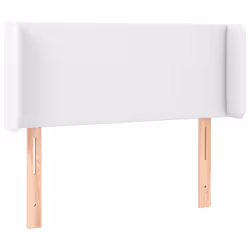 vidaXL Testiera a LED Bianca 83x16x78/88 cm in Similpelle - Vista aggiuntiva 3