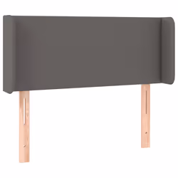 vidaXL Testiera a LED Grigio 93x16x78/88 cm in Similpelle - Vista aggiuntiva 3