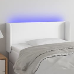 vidaXL Testiera a LED Bianca 103x16x78/88 cm in Similpelle