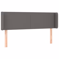 vidaXL Testiera a LED Grigio 147x16x78/88 cm in Similpelle - Vista aggiuntiva 3