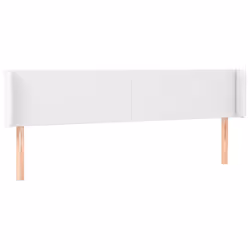 vidaXL Testiera a LED Bianca 203x16x78/88 cm in Similpelle - Vista aggiuntiva 3