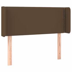vidaXL Testiera a LED Marrone Scuro 103x16x78/88 cm in Tessuto - Vista aggiuntiva 3