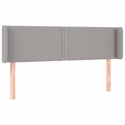 vidaXL Testiera Grigio Chiaro a LED 147x16x78/88 cm in Tessuto - Vista aggiuntiva 3