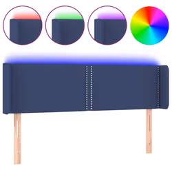 vidaXL Testiera a LED Blu 147x16x78/88 cm in Tessuto - Vista aggiuntiva 2
