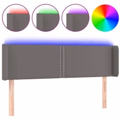Testiera a LED Grigio 147x16x78/88 cm in Similpellecod mxl 121749 - Vista aggiuntiva 2