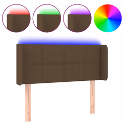 Testiera a LED Marrone Scuro 83x16x78/88 cm in Tessutocod mxl 97850 - Vista aggiuntiva 2
