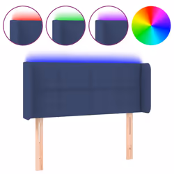 Testiera a LED Blu 83x16x78/88 cm in Tessutocod mxl 121756 - Vista aggiuntiva 2