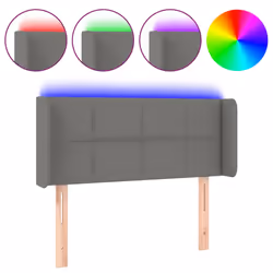 Testiera a LED Grigio Scuro 93x16x78/88 cm in Tessutocod mxl 73850 - Vista aggiuntiva 2