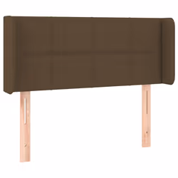 vidaXL Testiera a LED Marrone Scuro 103x16x78/88 cm in Tessuto - Vista aggiuntiva 3