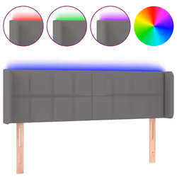 Testiera a LED Grigio Scuro 147x16x78/88 cm in Tessutocod mxl 121760 - Vista aggiuntiva 2