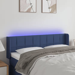 Testiera a LED Blu 147x16x78/88 cm in Tessutocod mxl 121764