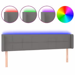 Testiera a LED Grigio Scuro 183x16x78/88 cm in Tessutocod mxl 97855 - Vista aggiuntiva 2