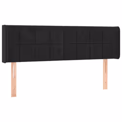 vidaXL Testiera a LED Nera 147x16x78/88 cm in Velluto - Vista aggiuntiva 3