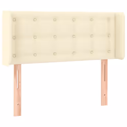 vidaXL Testiera a LED Crema 93x16x78/88 cm in Similpelle - Vista aggiuntiva 3