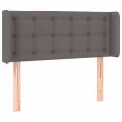 vidaXL Testiera a LED Grigio 103x16x78/88 cm in Similpelle - Vista aggiuntiva 3
