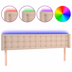 vidaXL Testiera Cappuccino a LED 163x16x78/88 cm in Similpelle - Vista aggiuntiva 2
