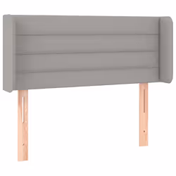 vidaXL Testiera Grigio Chiaro a LED 103x16x78/88 cm in Tessuto - Vista aggiuntiva 3