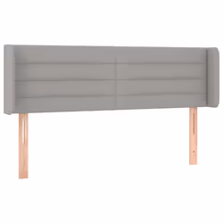 vidaXL Testiera Grigio Chiaro a LED 147x16x78/88 cm in Tessuto - Vista aggiuntiva 3