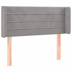 vidaXL Testiera a LED Grigio Chiaro 83x16x78/88 cm in Velluto - Vista aggiuntiva 3
