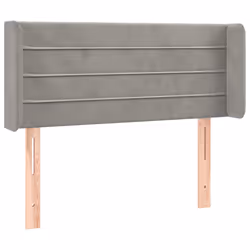 vidaXL Testiera Grigio Chiaro a LED 103x16x78/88 cm in Velluto - Vista aggiuntiva 3