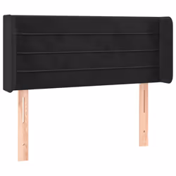 vidaXL Testiera a LED Nera 103x16x78/88 cm in Velluto - Vista aggiuntiva 3