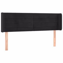 vidaXL Testiera a LED Nera 147x16x78/88 cm in Velluto - Vista aggiuntiva 3