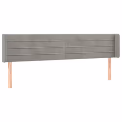 vidaXL Testiera a LED Grigio Chiaro 183x16x78/88 cm in Velluto - Vista aggiuntiva 3