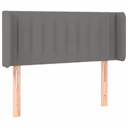 vidaXL Testiera a LED Grigio Scuro 83x16x78/88 cm in Tessuto - Vista aggiuntiva 3