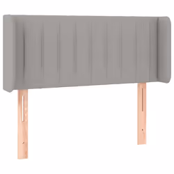 vidaXL Testiera Grigio Chiaro a LED 93x16x78/88 cm in Tessuto - Vista aggiuntiva 3